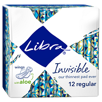 Libra Pad Invisible Wing Aloe Vera Regular 12 Pack