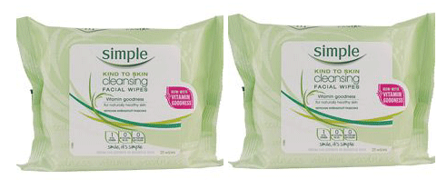 Simple Facial Wipes Twin Pack