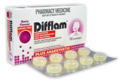 Difflam Anaesthetic Anti-Inflammatory Berry 16 Lozenges