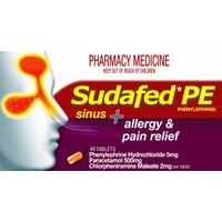 Sudafed PE Sinus + Allergy & Pain Relief 48 Tablets