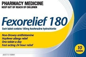 Fexorelief 180mg 10 Tablets