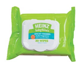 Heinz Sticky Fingers Hand & Face Wipes 30 Pack