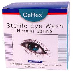 Gelflex Eye Wash Saline Ampoules 10mL x 20
