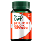 Natures Way 1676 High Strength Garlic Horseradish 60 Tablets