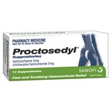 Proctosedyl 12 Suppositories