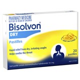 Bisolvon Dry Pastilles Honey Lime 20 Pack