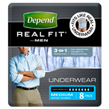 Depend Underwear Men Medium 8 Counts