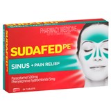 Sudafed PE Sinus  Pain Relief 24 Tablets