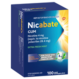 Nicabate Gum 4mg  Extra Fresh 100