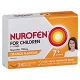 Nurofen for Children 7 Years Soft Chewable Capsules Orange Ibuprofen 24 Pack