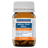 Ethical Nutrients Mega Zinc 40mg 60 Tablets