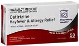 Pharmacy Health Cetirizine 10mg 50