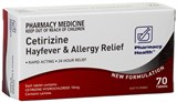 Pharmacy Health Cetirizine 10mg 70 Tablets
