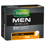 Depends Men Shields 14 pack