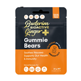 Buderim BioActive Ginger Plus Hot Gummie Bears Travel Pack 25g
