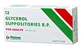 Glycerol Suppositories Adult Petrus 12 Pack
