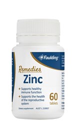 Faulding Remedy Zinc Supplemets 60 Tablets