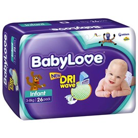 Babylove Convenience Infant 3 - 8kg 26 Pack