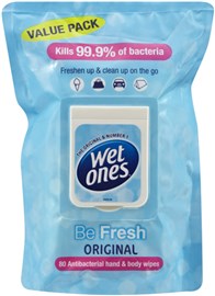 Wet Ones Be Fresh 80 Wipes