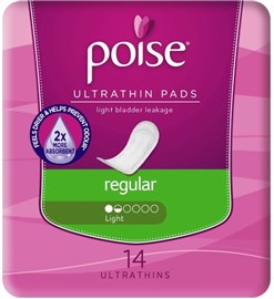 Poise Ultrathin Regular 14 Pads