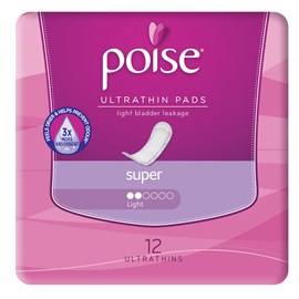 Poise Super Ultrathin Female 12 Packs