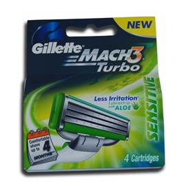 Gillette Mach 3 Cart Turbo Sensitive 4 Pack