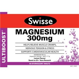 Swisse Ultiboost Magnesium 300mg 60 Effervescent Tablets
