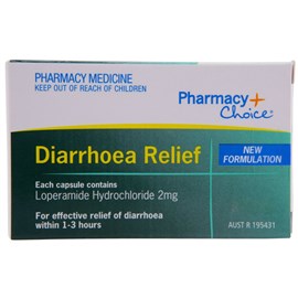 Pharmacy Choice Diarrhoea Relief 8 Capsules Nf