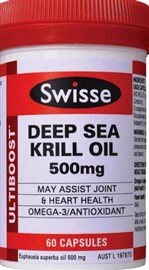 Swisse Ultiboost Deep Sea Krill Oil 500mg 60 Capsules