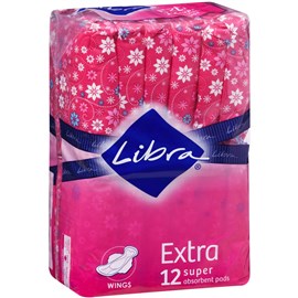 Libra Extra Super Wings 12 Pads