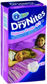 Huggies Dry Nites Girl 4-7 Yrs 10 Pack