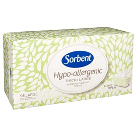 Sorbent Facial Tissue Hypo-allergenic 95 Count