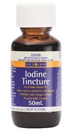 Gold Cross Iodine Tincture Solution 50ml