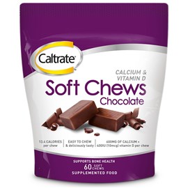 Caltrate Chocolate Calcium & Vitamin D 60 Soft Chews