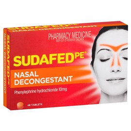 Sudafed PE Nasal Decongestant 48 Tablets