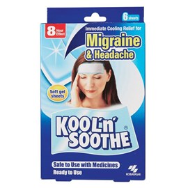 Kool 'n Soothe Migrane & Headache Relief Strips 6 Sheets
