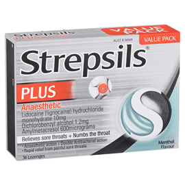 Strepsils Plus 36 Lozenges