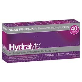 Hydralyte Effervescent Apple Blackcurrant  40 Tablets