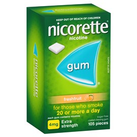 Nicorette Gum Freshfruit Extra Strength 4mg 105 Pieces