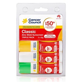 Cancer Council Zinc Stick Triple 20 Pack