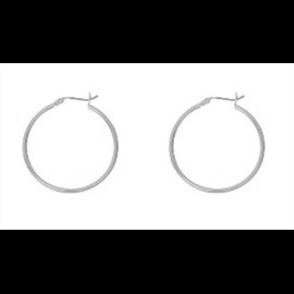 Rossan 30mm Plain Hoop Silver FE4307