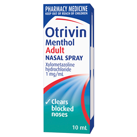 Otrivin Adult Metered Dose Nasal Spray Menthol 10ml
