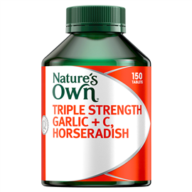 Nature's Way 1677 Triple Strength Garlic +C, Horseradish 150 Tablets