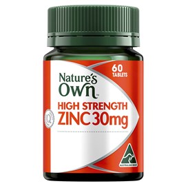 Natures Own High Strength Zinc 30mg 60 Tablets
