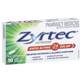 Zyrtec 10mg 10 Tablets