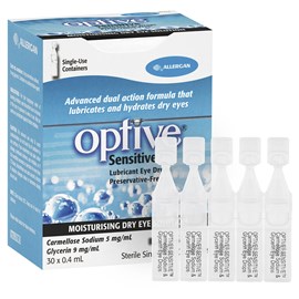 Optive Sensitive Lubricant Eye Drops 30 x 0.4ml