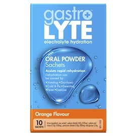 Gastrolyte Orange Powder Sachets 10