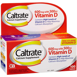 Caltrate Calcium 600mg 100 Tablets