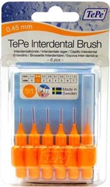 Tepe Interdental Brush 0.45mm (Orange) 6 pack