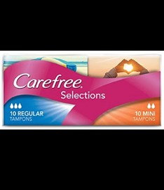 Carefree Tampons Regular X 10 Plus Mini X 10